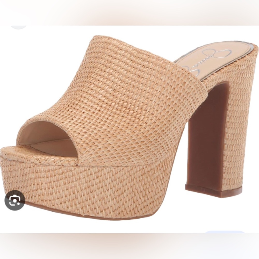 JESSICA SIMPSON Camree Platform Woven Slide NWOT